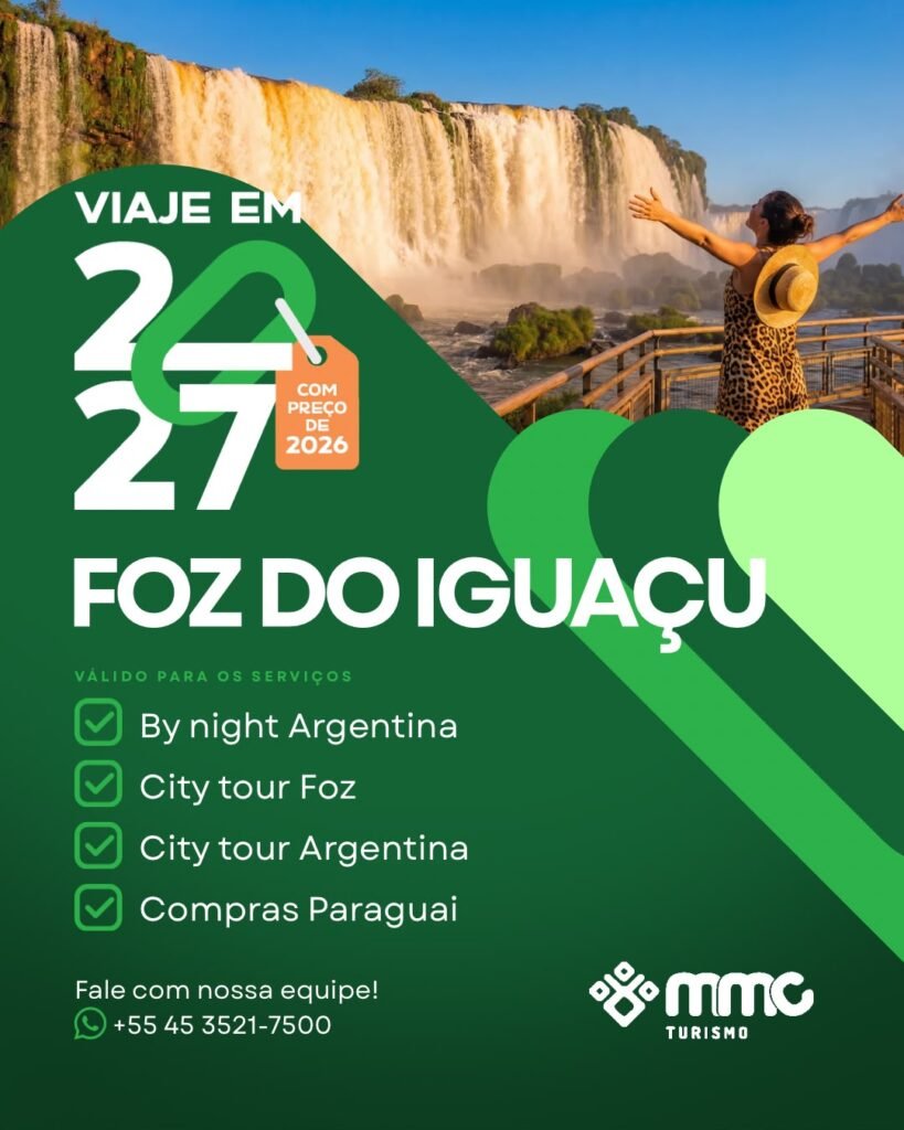 Viaje em 2027 com preço de 2026 com a MMC Turismo