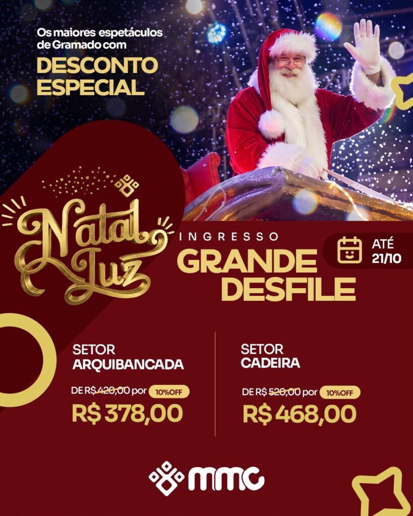 Natal Luz de Gramado 2026: programação de outubro