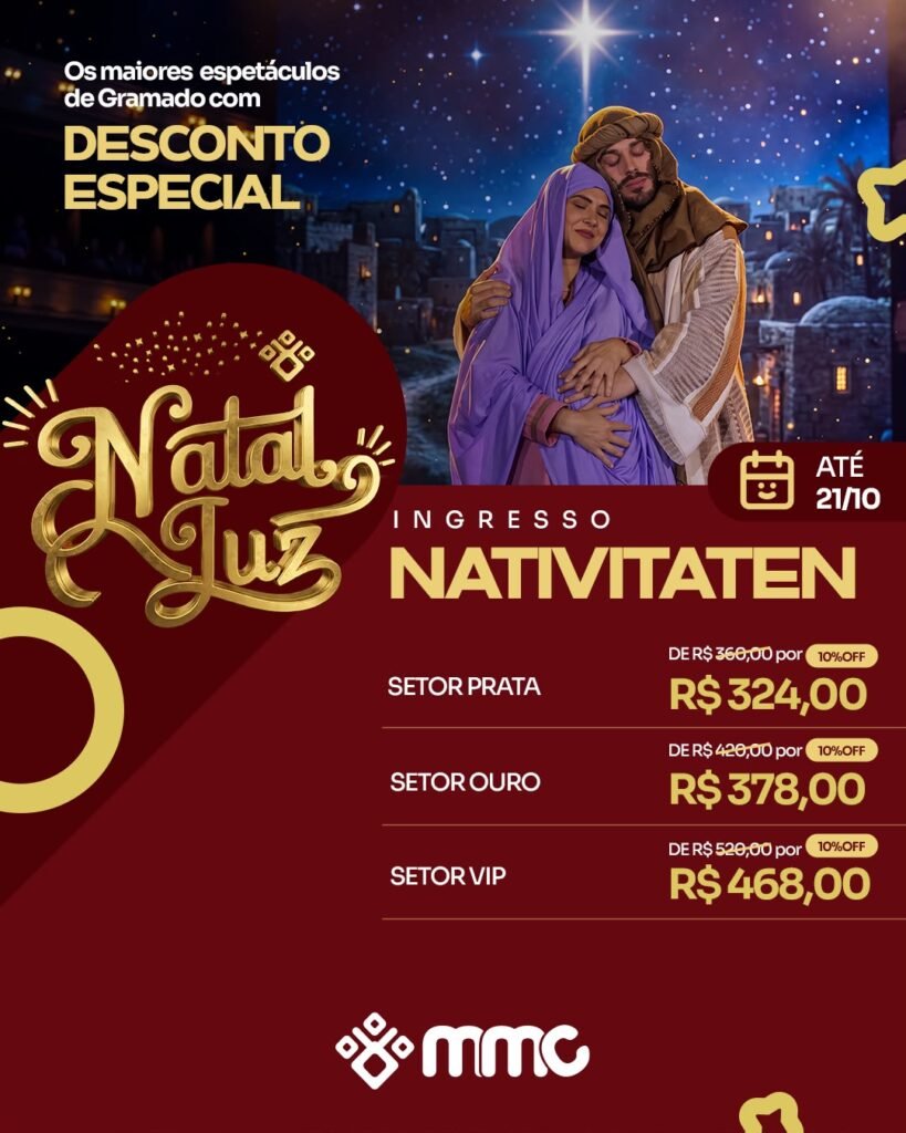 Natal Luz de Gramado 2026: programação de outubro